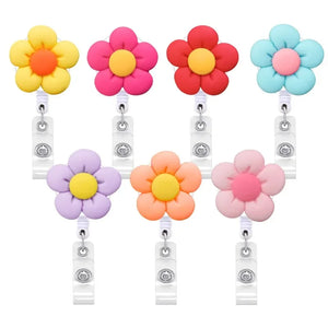 Silicone Flower ID Badge Holder