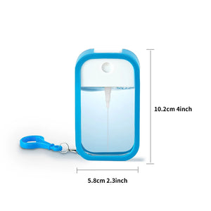 Hand Sanitiser Mist Spray and Silicon Cover with Clip (50ml Refillable)