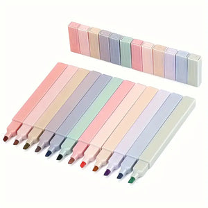 12 Pastel Coloured Highlighters